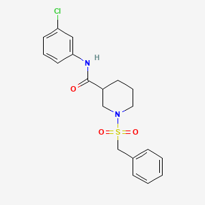 1-(benzylsulfonyl)-N-(3-chlorophenyl)piperidine-3-carboxamide