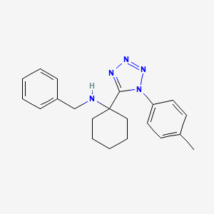 molecular formula C21H25N5 B11231781 N-benzyl-1-[1-(4-methylphenyl)-1H-tetrazol-5-yl]cyclohexanamine 