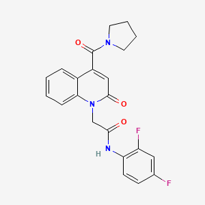 N-(2,4-difluorophenyl)-2-[2-oxo-4-(pyrrolidin-1-ylcarbonyl)quinolin-1(2H)-yl]acetamide