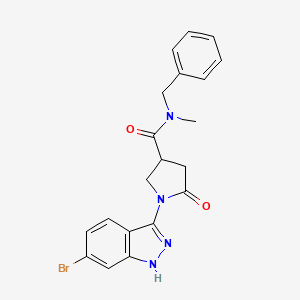 N-benzyl-1-(6-bromo-1H-indazol-3-yl)-N-methyl-5-oxopyrrolidine-3-carboxamide