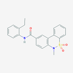 N-(2-ethylphenyl)-6-methyl-6H-dibenzo[c,e][1,2]thiazine-9-carboxamide 5,5-dioxide