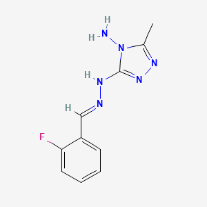 3-[(2E)-2-(2-fluorobenzylidene)hydrazinyl]-5-methyl-4H-1,2,4-triazol-4-amine