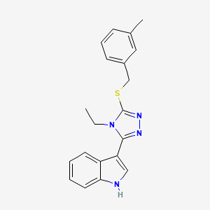 3-(4-Ethyl-5-{[(3-methylphenyl)methyl]sulfanyl}-4H-1,2,4-triazol-3-YL)-1H-indole