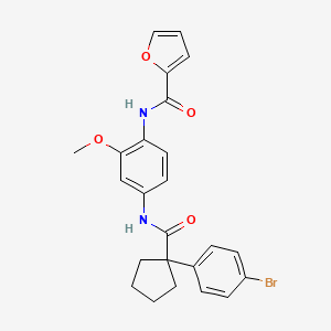 N-[4-({[1-(4-bromophenyl)cyclopentyl]carbonyl}amino)-2-methoxyphenyl]-2-furamide