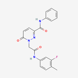 1-(2-((3-fluoro-4-methylphenyl)amino)-2-oxoethyl)-6-oxo-N-phenyl-1,6-dihydropyridazine-3-carboxamide