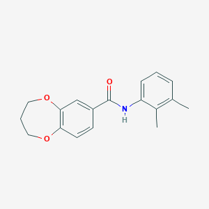 molecular formula C18H19NO3 B11231926 N-(2,3-dimethylphenyl)-3,4-dihydro-2H-1,5-benzodioxepine-7-carboxamide 