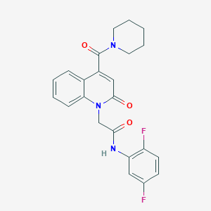 N-(2,5-difluorophenyl)-2-[2-oxo-4-(piperidin-1-ylcarbonyl)quinolin-1(2H)-yl]acetamide