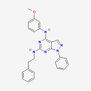 N~4~-(3-methoxyphenyl)-1-phenyl-N~6~-(2-phenylethyl)-1H-pyrazolo[3,4-d]pyrimidine-4,6-diamine