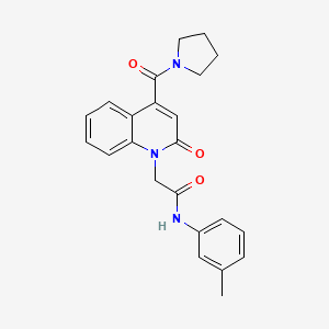 N-(3-methylphenyl)-2-[2-oxo-4-(pyrrolidin-1-ylcarbonyl)quinolin-1(2H)-yl]acetamide