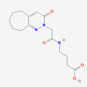 4-{[(3-oxo-3,5,6,7,8,9-hexahydro-2H-cyclohepta[c]pyridazin-2-yl)acetyl]amino}butanoic acid