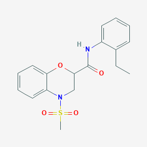 N-(2-ethylphenyl)-4-(methylsulfonyl)-3,4-dihydro-2H-1,4-benzoxazine-2-carboxamide