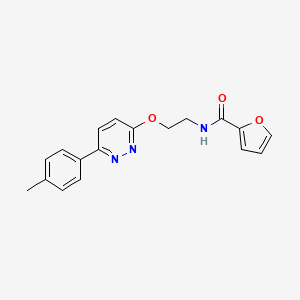 molecular formula C18H17N3O3 B11232031 N-(2-((6-(p-tolyl)pyridazin-3-yl)oxy)ethyl)furan-2-carboxamide 