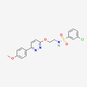 3-chloro-N-(2-((6-(4-methoxyphenyl)pyridazin-3-yl)oxy)ethyl)benzenesulfonamide