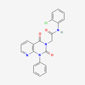 molecular formula C21H15ClN4O3 B11232045 N-(2-chlorophenyl)-2-(2,4-dioxo-1-phenyl-1,4-dihydropyrido[2,3-d]pyrimidin-3(2H)-yl)acetamide 