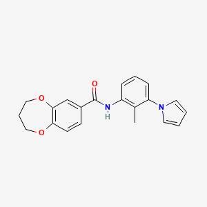 N-[2-methyl-3-(1H-pyrrol-1-yl)phenyl]-3,4-dihydro-2H-1,5-benzodioxepine-7-carboxamide