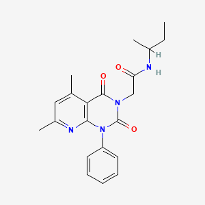 N-(butan-2-yl)-2-(5,7-dimethyl-2,4-dioxo-1-phenyl-1,4-dihydropyrido[2,3-d]pyrimidin-3(2H)-yl)acetamide