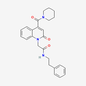 2-[2-oxo-4-(piperidin-1-ylcarbonyl)quinolin-1(2H)-yl]-N-(2-phenylethyl)acetamide