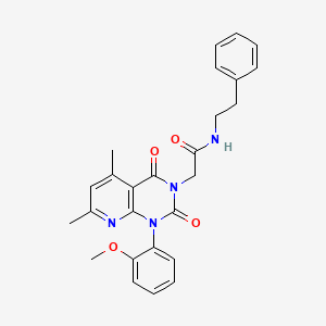 2-[1-(2-methoxyphenyl)-5,7-dimethyl-2,4-dioxo-1,4-dihydropyrido[2,3-d]pyrimidin-3(2H)-yl]-N-(2-phenylethyl)acetamide