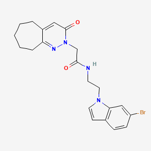 N-[2-(6-bromo-1H-indol-1-yl)ethyl]-2-(3-oxo-3,5,6,7,8,9-hexahydro-2H-cyclohepta[c]pyridazin-2-yl)acetamide