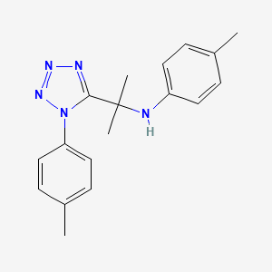 molecular formula C18H21N5 B11232195 4-methyl-N-{2-[1-(4-methylphenyl)-1H-tetrazol-5-yl]propan-2-yl}aniline 