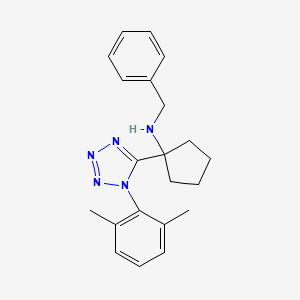 molecular formula C21H25N5 B11232199 N-benzyl-1-[1-(2,6-dimethylphenyl)-1H-tetrazol-5-yl]cyclopentanamine 