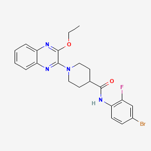 N-(4-bromo-2-fluorophenyl)-1-(3-ethoxyquinoxalin-2-yl)piperidine-4-carboxamide