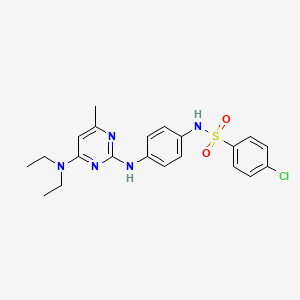 4-chloro-N-(4-((4-(diethylamino)-6-methylpyrimidin-2-yl)amino)phenyl)benzenesulfonamide