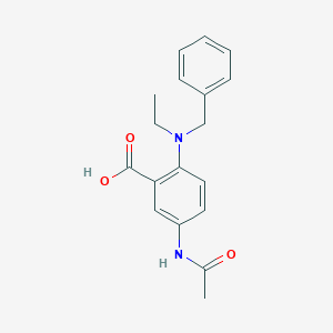 molecular formula C18H20N2O3 B11232259 2-[Benzyl(ethyl)amino]-5-acetamidobenzoic acid 