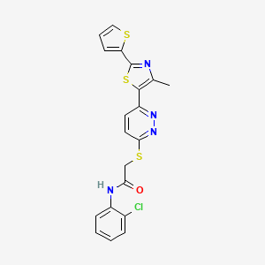 N-(2-chlorophenyl)-2-((6-(4-methyl-2-(thiophen-2-yl)thiazol-5-yl)pyridazin-3-yl)thio)acetamide