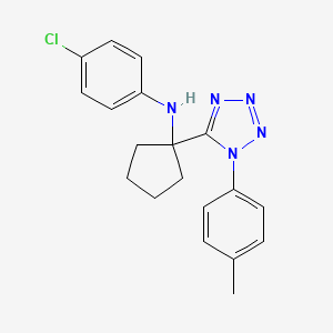 4-chloro-N-{1-[1-(4-methylphenyl)-1H-tetrazol-5-yl]cyclopentyl}aniline