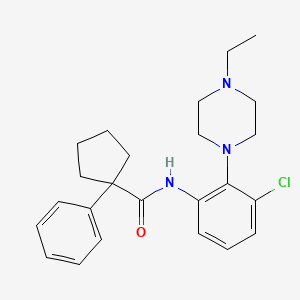 N-[3-chloro-2-(4-ethylpiperazin-1-yl)phenyl]-1-phenylcyclopentanecarboxamide