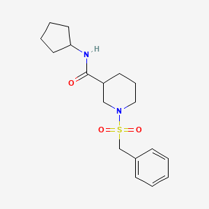 1-(benzylsulfonyl)-N-cyclopentylpiperidine-3-carboxamide