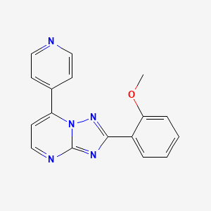 molecular formula C17H13N5O B11232326 2-(2-Methoxyphenyl)-7-(pyridin-4-yl)[1,2,4]triazolo[1,5-a]pyrimidine 