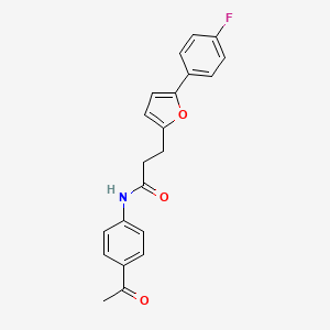 molecular formula C21H18FNO3 B11232341 N-(4-acetylphenyl)-3-[5-(4-fluorophenyl)furan-2-yl]propanamide 