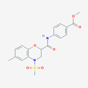 methyl 4-({[6-methyl-4-(methylsulfonyl)-3,4-dihydro-2H-1,4-benzoxazin-2-yl]carbonyl}amino)benzoate