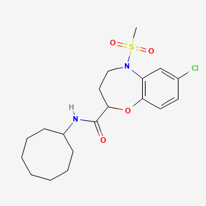 7-chloro-N-cyclooctyl-5-(methylsulfonyl)-2,3,4,5-tetrahydro-1,5-benzoxazepine-2-carboxamide