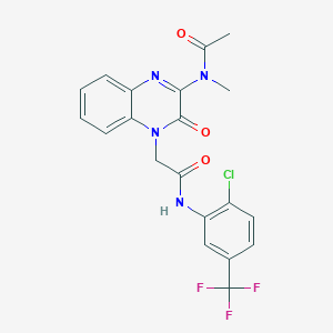 N-[4-({[2-Chloro-5-(trifluoromethyl)phenyl]carbamoyl}methyl)-3-oxo-3,4-dihydroquinoxalin-2-YL]-N-methylacetamide