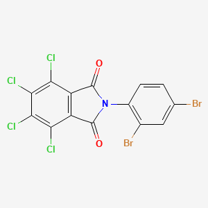 molecular formula C14H3Br2Cl4NO2 B11232424 4,5,6,7-Tetrachloro-2-(2,4-dibromophenyl)isoindole-1,3-dione 