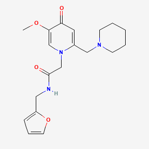 molecular formula C19H25N3O4 B11232428 N-(furan-2-ylmethyl)-2-(5-methoxy-4-oxo-2-(piperidin-1-ylmethyl)pyridin-1(4H)-yl)acetamide 