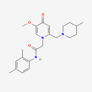 N-(2,4-dimethylphenyl)-2-(5-methoxy-2-((4-methylpiperidin-1-yl)methyl)-4-oxopyridin-1(4H)-yl)acetamide