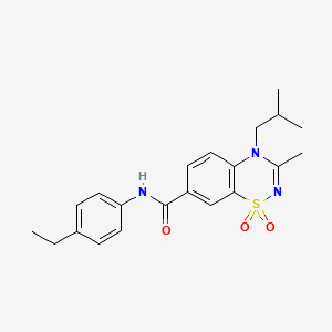 N-(4-ethylphenyl)-4-isobutyl-3-methyl-4H-1,2,4-benzothiadiazine-7-carboxamide 1,1-dioxide