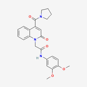 N-(3,4-dimethoxyphenyl)-2-[2-oxo-4-(pyrrolidin-1-ylcarbonyl)quinolin-1(2H)-yl]acetamide