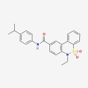 6-ethyl-N-(4-isopropylphenyl)-6H-dibenzo[c,e][1,2]thiazine-9-carboxamide 5,5-dioxide