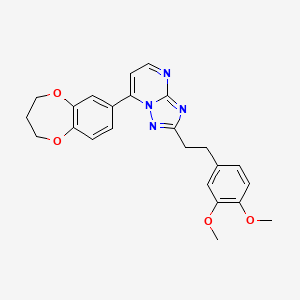 7-(3,4-dihydro-2H-1,5-benzodioxepin-7-yl)-2-[2-(3,4-dimethoxyphenyl)ethyl][1,2,4]triazolo[1,5-a]pyrimidine