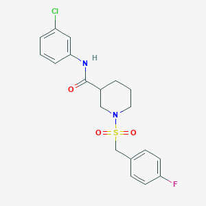 N-(3-chlorophenyl)-1-[(4-fluorobenzyl)sulfonyl]piperidine-3-carboxamide