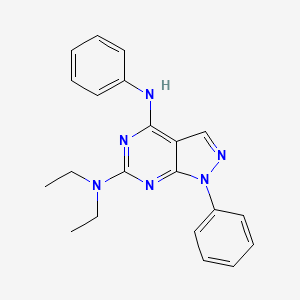 N~6~,N~6~-diethyl-N~4~,1-diphenyl-1H-pyrazolo[3,4-d]pyrimidine-4,6-diamine