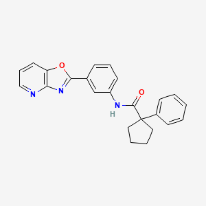 N-[3-([1,3]oxazolo[4,5-b]pyridin-2-yl)phenyl]-1-phenylcyclopentanecarboxamide