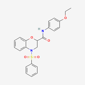 N-(4-ethoxyphenyl)-4-(phenylsulfonyl)-3,4-dihydro-2H-1,4-benzoxazine-2-carboxamide