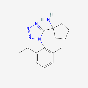 molecular formula C15H21N5 B11232554 1-[1-(2-ethyl-6-methylphenyl)-1H-tetrazol-5-yl]cyclopentanamine 