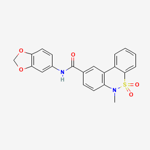 N-(1,3-benzodioxol-5-yl)-6-methyl-6H-dibenzo[c,e][1,2]thiazine-9-carboxamide 5,5-dioxide